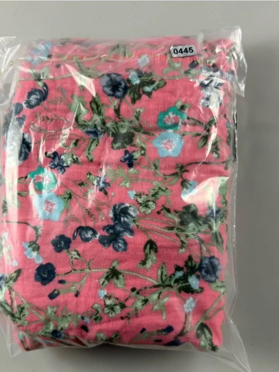 Style & Co Floral Cotton Gauze Blouse Top Long Sleeve Pink Boho Peasant Fairy 3X - Picture 10 of 10